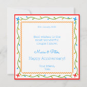 ポルトガルのハンカチ 結婚記念日 カード (裏面)