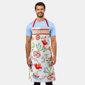 ポルトガルのバレンタインのラブハンカチ エプロン (着用した状態)