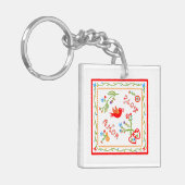 ポルトガルのバレンタインのラブハンカチ キーホルダー (正面左)