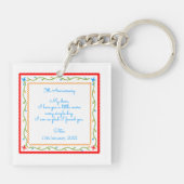 ポルトガルのバレンタインのラブハンカチ キーホルダー (裏面)