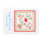 ポルトガルのバレンタインのラブハンカチ マグネット (横)