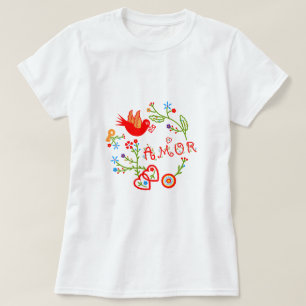 ポルトガルのバレンタインのラブハンカチ Tシャツ