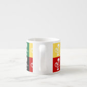 ポルトガルのバーセロスのオンドリカラフル エスプレッソカップ (裏面)