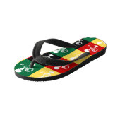 ポルトガルのバーセロスのオンドリカラフル キッズビーチサンダル (アングル)