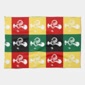 ポルトガルのバーセロスのオンドリカラフル キッチンタオル (横)