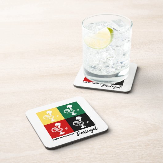 ポルトガルのバーセロスのオンドリカラフル コースター (右側)