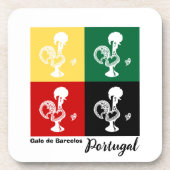 ポルトガルのバーセロスのオンドリカラフル コースター (正面)