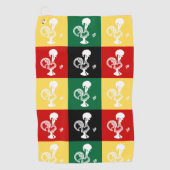 ポルトガルのバーセロスのオンドリカラフル ゴルフタオル (正面)