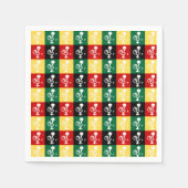 ポルトガルのバーセロスのオンドリカラフル スタンダードカクテルナプキン (正面)