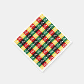 ポルトガルのバーセロスのオンドリカラフル スタンダードカクテルナプキン (角)