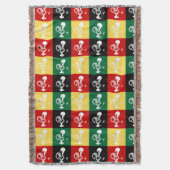 ポルトガルのバーセロスのオンドリカラフル スローブランケット (正面縦)