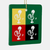 ポルトガルのバーセロスのオンドリカラフル セラミックオーナメント (右)