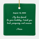 ポルトガルのバーセロスのオンドリカラフル セラミックオーナメント (裏面)