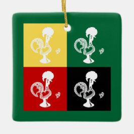 ポルトガルのバーセロスのオンドリカラフル セラミックオーナメント