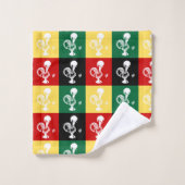 ポルトガルのバーセロスのオンドリカラフル バスタオルセット (ウォッシュタオル)