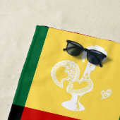 ポルトガルのバーセロスのオンドリカラフル ビーチタオル (インサイチュ)