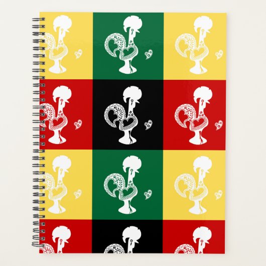 ポルトガルのバーセロスのオンドリカラフル プランナー手帳 (正面)