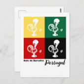 ポルトガルのバーセロスのオンドリカラフル ポストカード (正面/裏面)