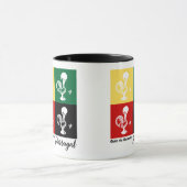 ポルトガルのバーセロスのオンドリカラフル マグカップ (中央)