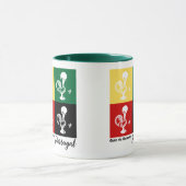 ポルトガルのバーセロスのオンドリカラフル マグカップ (中央)