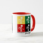 ポルトガルのバーセロスのオンドリカラフル マグカップ (正面右)