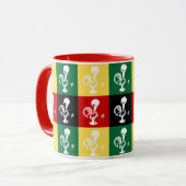 ポルトガルのバーセロスのオンドリカラフル マグカップ (正面左)