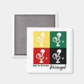 ポルトガルのバーセロスのオンドリカラフル マグネット (正面/裏面)