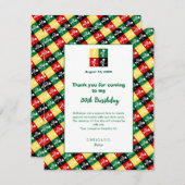 ポルトガルのバーセロス誕生日パーティー サンキューカード (正面/裏面)