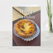 ポルトガルのパステル・デ・ナタの旅の誕生日写真 カード (正面)
