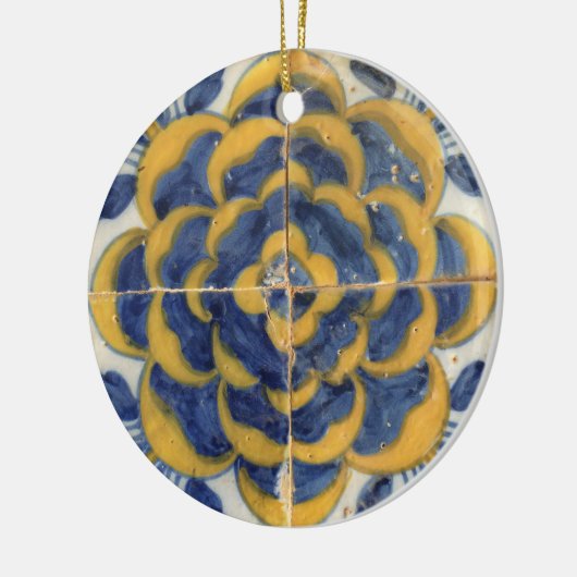 ポルトガルのパーソナライズな陶磁器のオーナメントのタイル セラミックオーナメント (左)