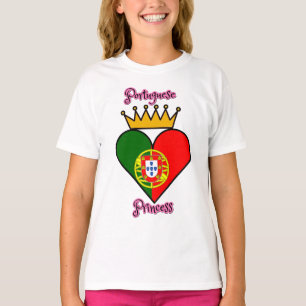 ポルトガルのプリンセスの女の子のひだのTシャツ Tシャツ