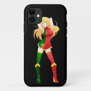 ポルトガルのポルトガルのマンガの旗の女の子 iPhone 11 ケース