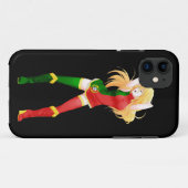 ポルトガルのポルトガルのマンガの旗の女の子 Case-Mate iPhoneケース (裏面(横))