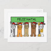 ポルトガルのメリークリスマス シーズンポストカード (正面/裏面)