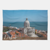 ポルトガルのリスボンにあるサンタ・エングラシア教会 キッチンタオル (横)