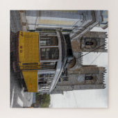 ポルトガルのリスボン大聖堂の黄色い路面電車 ジグソーパズル (横)