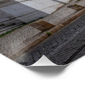 ポルトガルのリスボン大聖堂の黄色い路面電車 ポスター (コーナー)