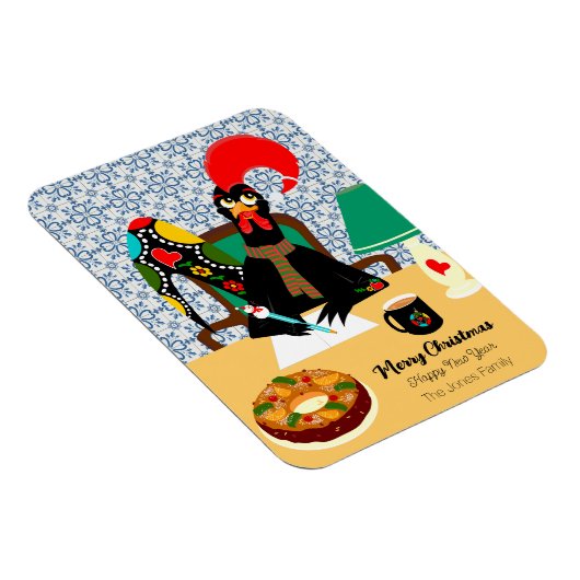 ポルトガルのルースターカードでのクリスマスの挨拶 マグネット (右側)