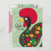 ポルトガルのルースター – Galo de Barcelos ポストカード (正面/裏面)