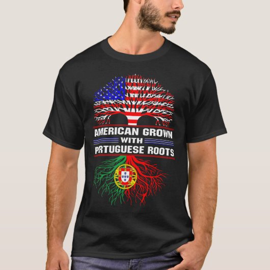 ポルトガルのルーツTシャツで栽培されるアメリカ人 Tシャツ (正面)