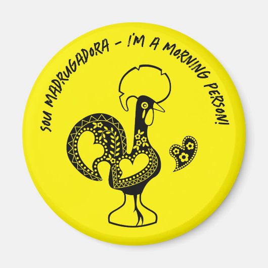 ポルトガルのロースター初期ライザーシルエットモダン マグネット (正面)