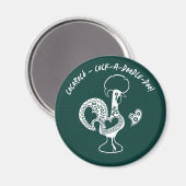 ポルトガルのロースター初期ライザーシルエットモダン マグネット (正面/裏面)