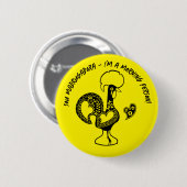 ポルトガルのロースター初期ライザーシルエットモダン 缶バッジ (正面&裏面)