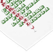 ポルトガルのワインとポルトガルのコットンテーブルランナー ショートテーブルランナー (コーナー)