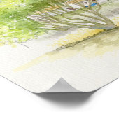 ポルトガルのヴィラとツリー ポスター (角)