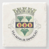 ポルトガルのヴィラ・ノヴァ・デ・ファミリカオの紋章 ストーンコースター (正面)