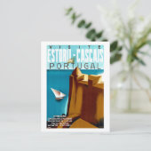 ポルトガルのヴィンテージ旅行ポスター ポストカード (スタンド正面)
