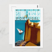 ポルトガルのヴィンテージ旅行ポスター ポストカード (正面/裏面)