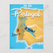 ポルトガルのヴィンテージ旅行ポスター ポストカード (正面)