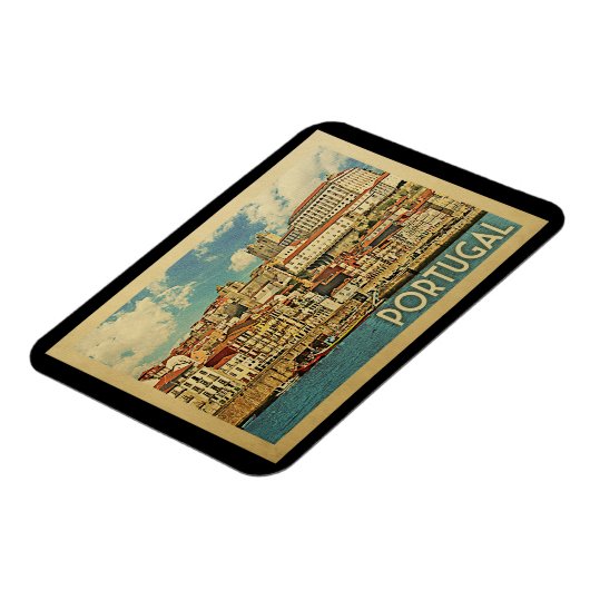 ポルトガルのヴィンテージ旅行 マグネット (左側)